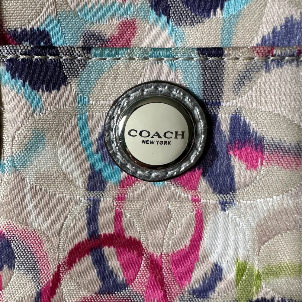 Authentic Coach Multi Color Wristlet - image 5